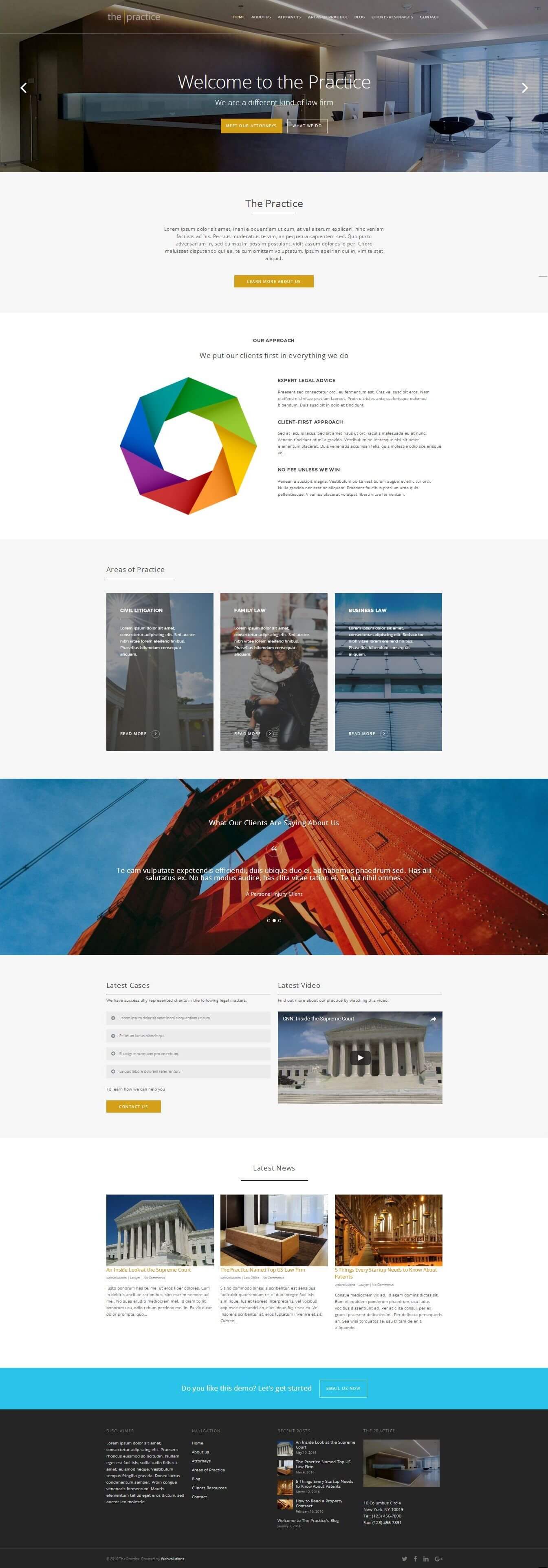 Lawyer Demo Homepage