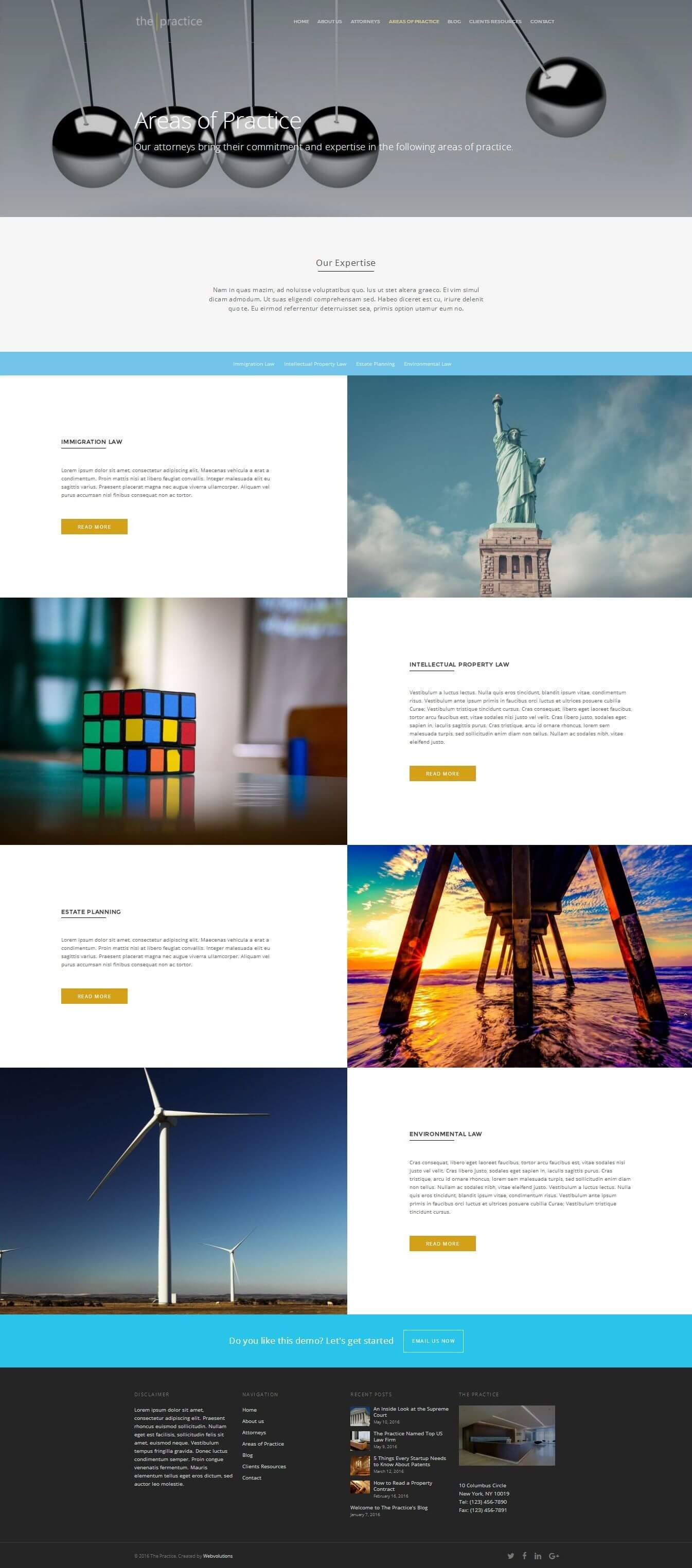 Lawyer Demo Practice Page
